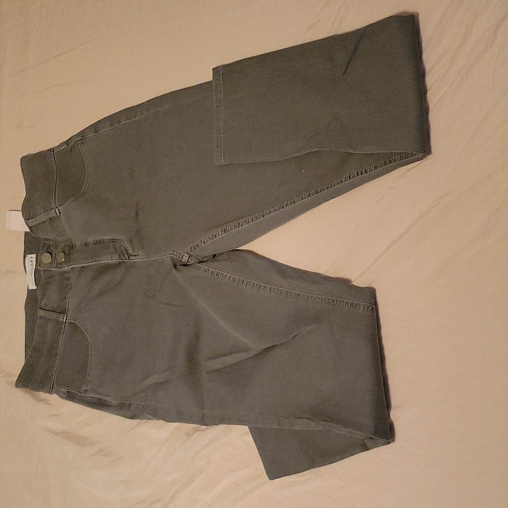 NWT high-waisted skinny pants stretch twill slim pockets